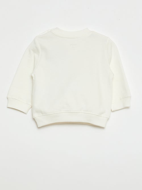 Sweater van lichtgewicht molton met print - Kiabi