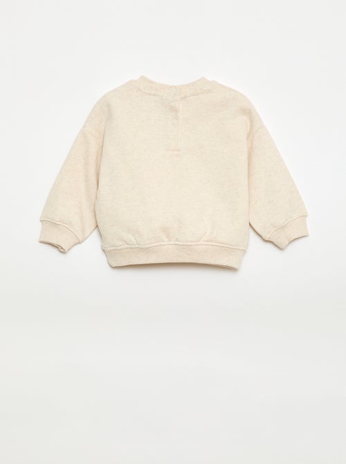 Sweater van molton met boodschap - Kiabi