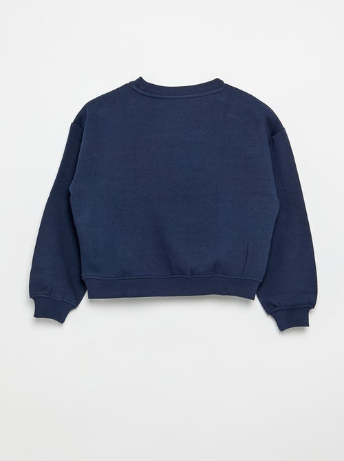 Sweater van molton met borstprint - Kiabi