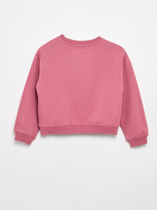 Sweater van molton met borstprint - Kiabi