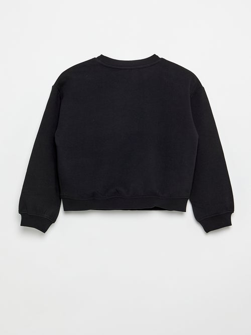 Sweater van molton met borstprint - Kiabi