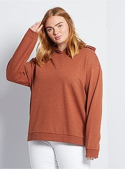 Sweater van molton met capuchon - Kiabi