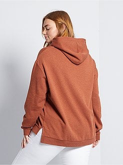 Sweater van molton met capuchon - Kiabi