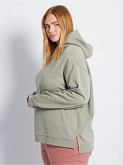 Sweater van molton met capuchon - Kiabi