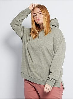 Sweater van molton met capuchon - Kiabi