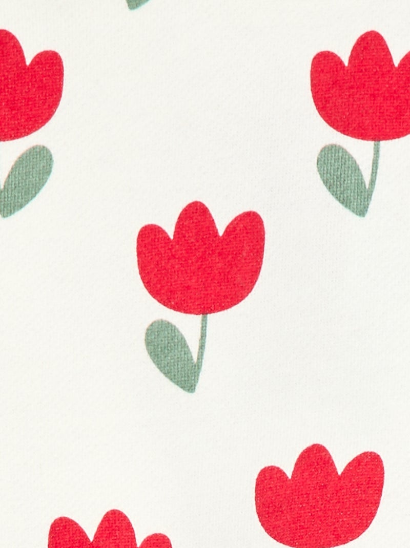 Sweater van molton met motief Wit - Kiabi
