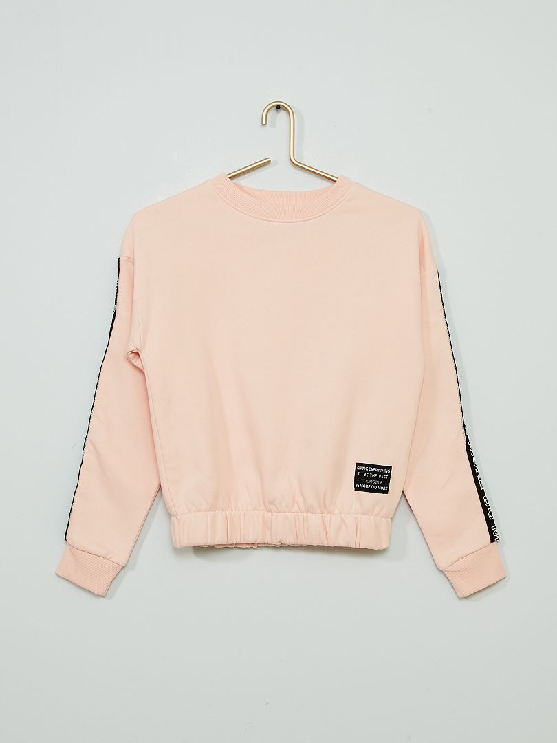 Sweater van molton roze - Kiabi