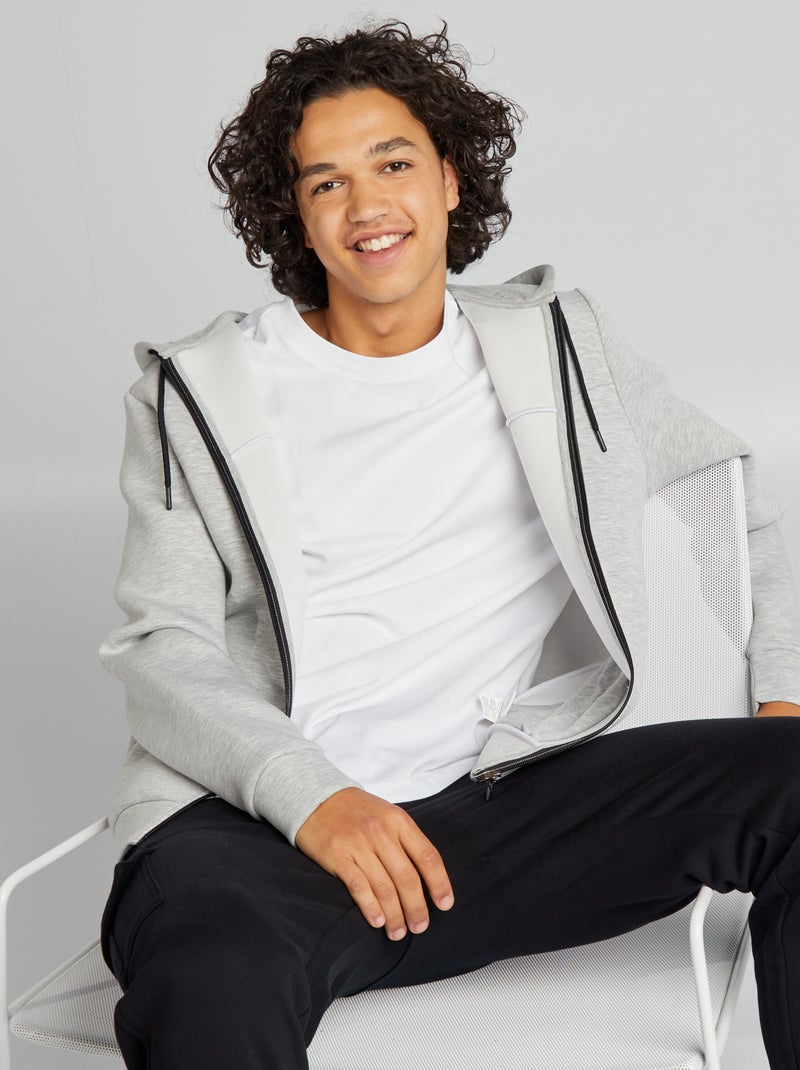 Sweater van neopreen GRIJS - Kiabi