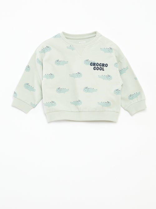 Sweater van niet-opgeruwde joggingstof - Kiabi