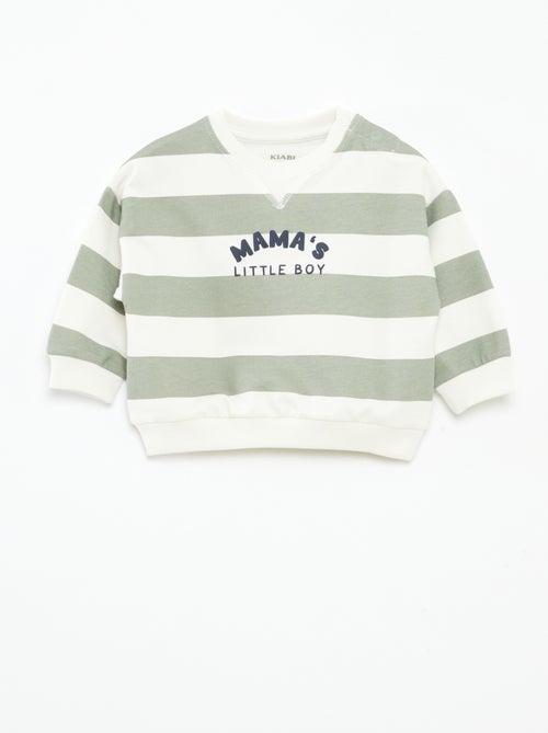 Sweater van niet-opgeruwde joggingstof - Kiabi