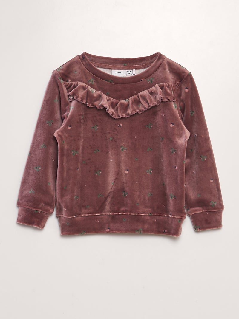 Sweater van velours ROSE - Kiabi