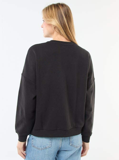 Sweater van warme joggingstof met franjes met glitter | 'JDY' - Kiabi