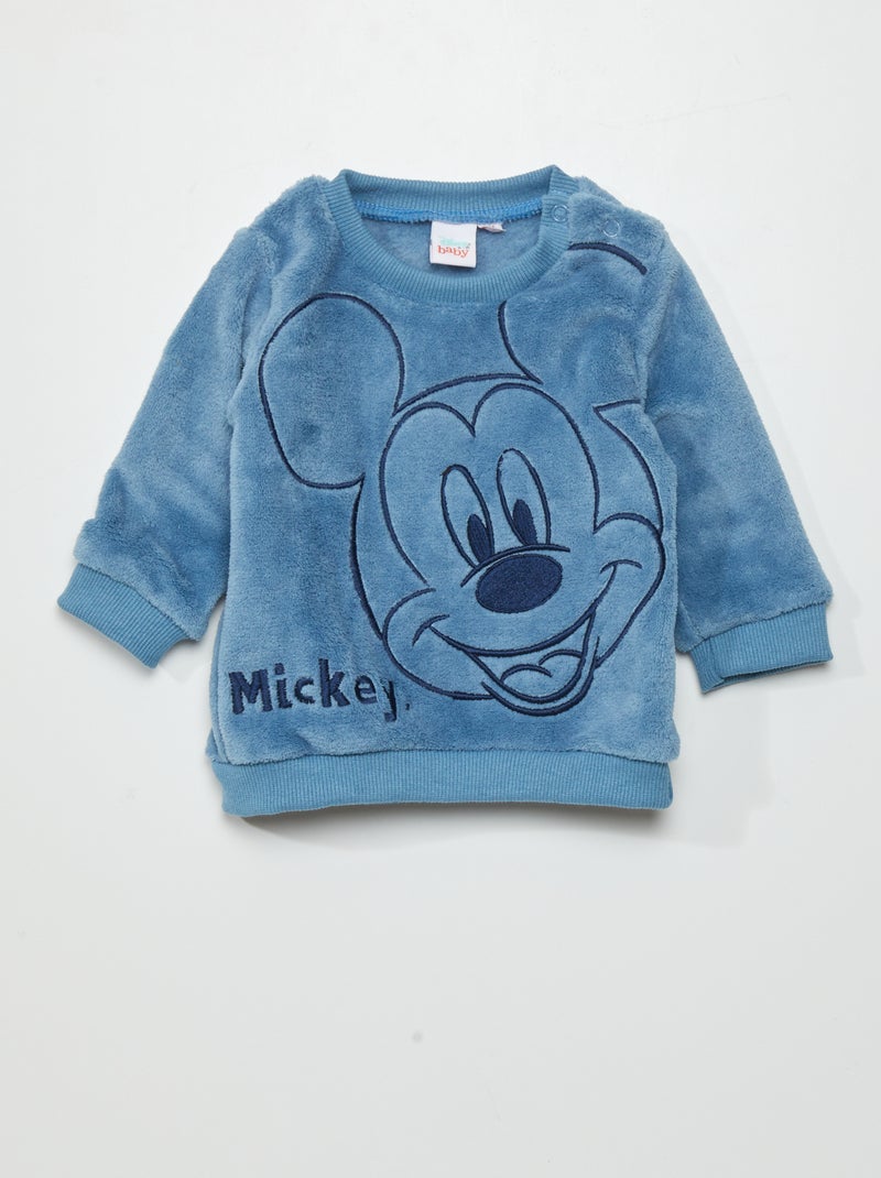 Sweater van zacht tricot 'Mickey' BLAUW - Kiabi