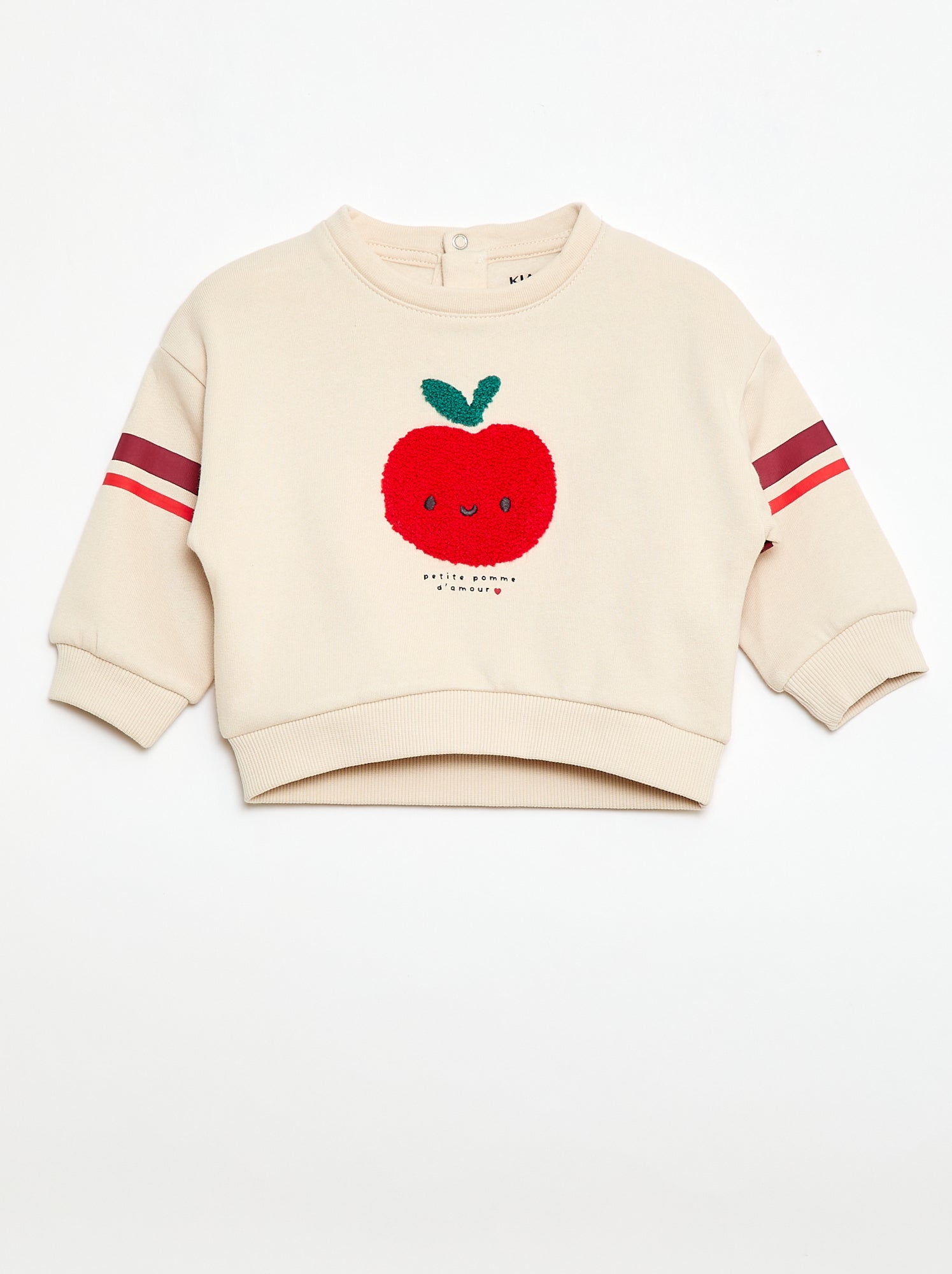 Sweater van zachte fleece met print