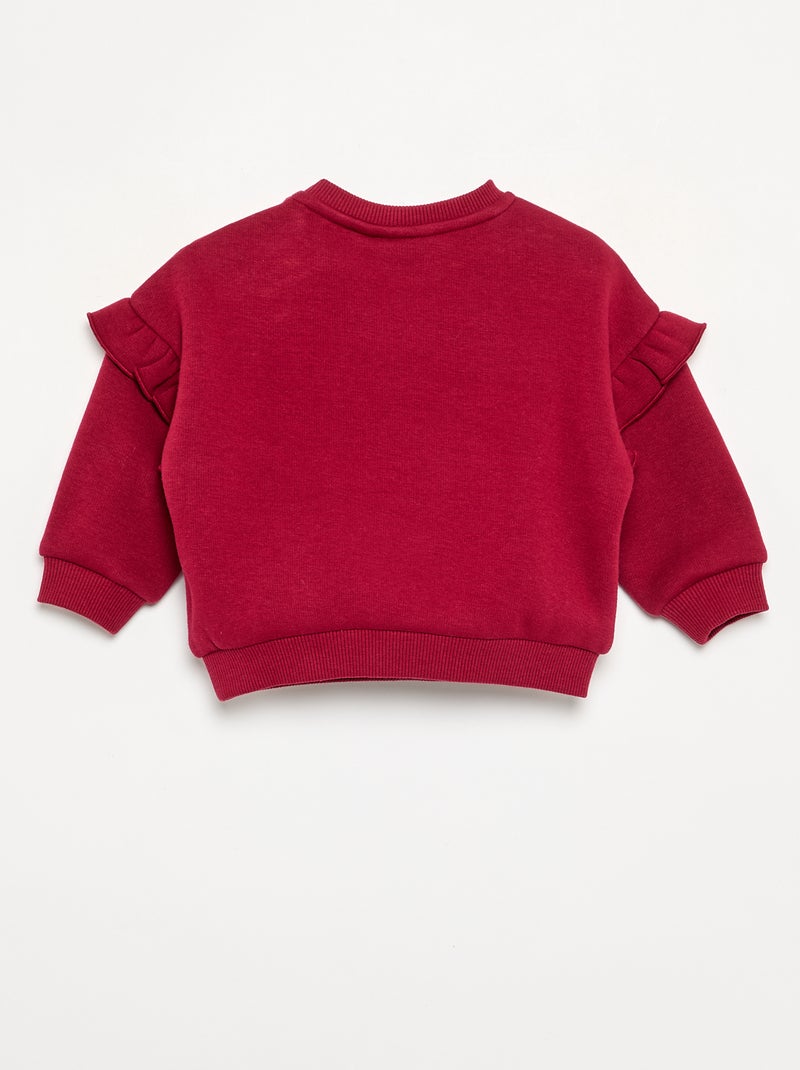 Sweater 'Winnie' 'Disney' met ruches op de schouders Rood - Kiabi