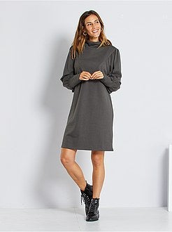 Sweaterjurk met pofmouwen - Kiabi