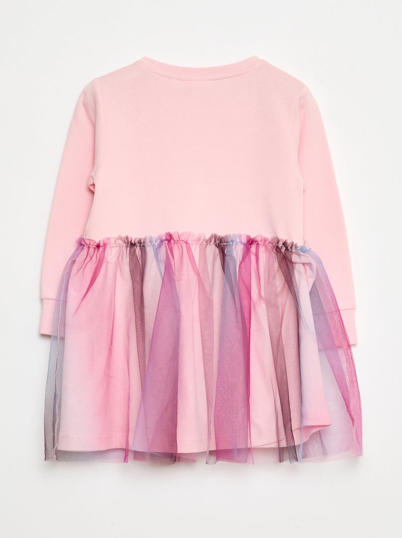 Sweatjurk van fleece en tule 'Guppy' Rose - Kiabi