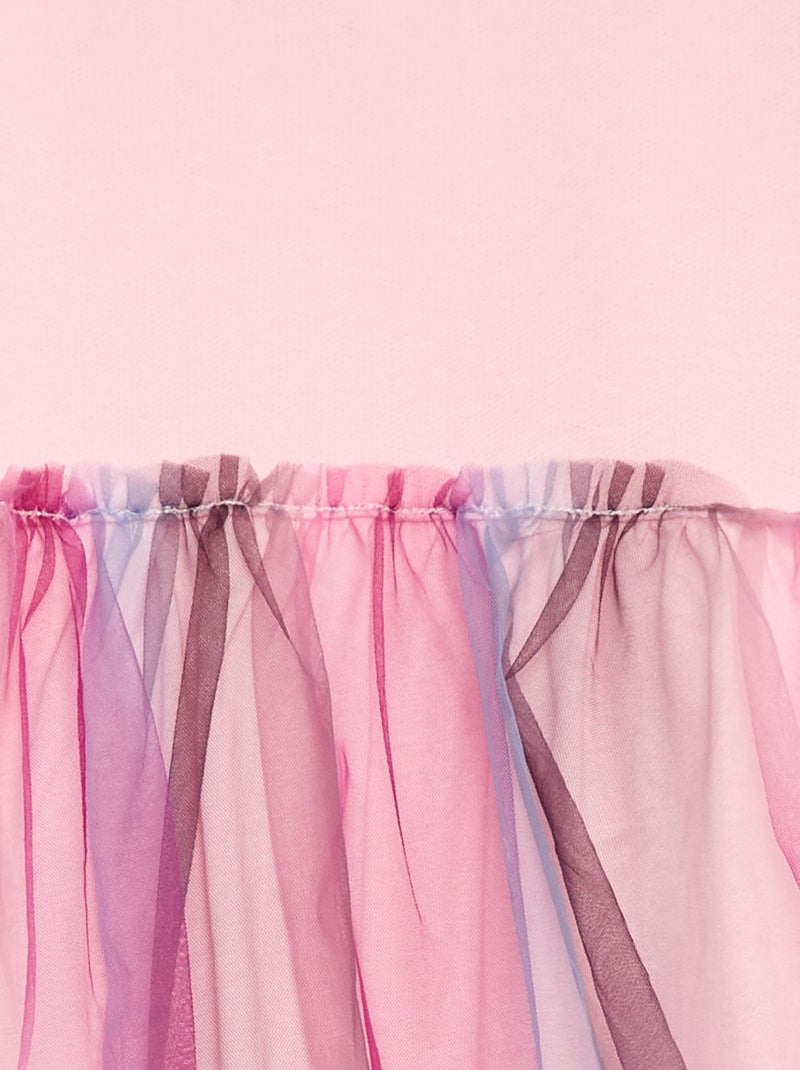 Sweatjurk van fleece en tule 'Guppy' Rose - Kiabi