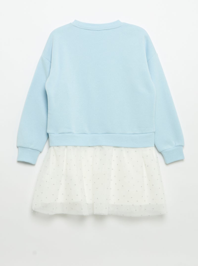 Sweatjurk van joggingstof en tule 'Minnie' 'Disney' Blauw - Kiabi