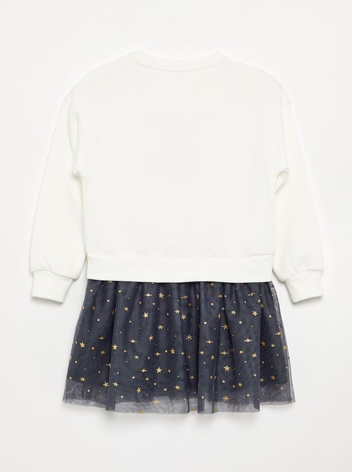 Sweatjurk van joggingstof en tule 'Minnie' 'Disney' - Kiabi Sweatjurk van joggingstof en tule 'Minnie' 'Disney' - Kiabi