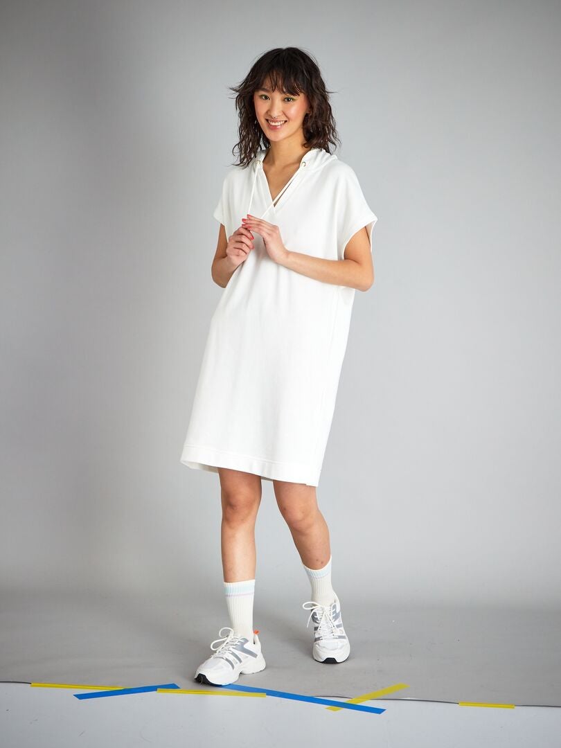 Sweatjurk van joggingstof sneeuw wit - Kiabi