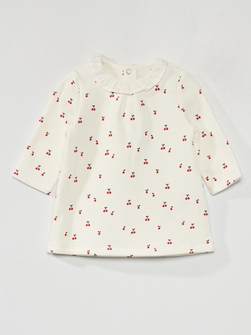 Sweatjurk van joggingstof WIT - Kiabi