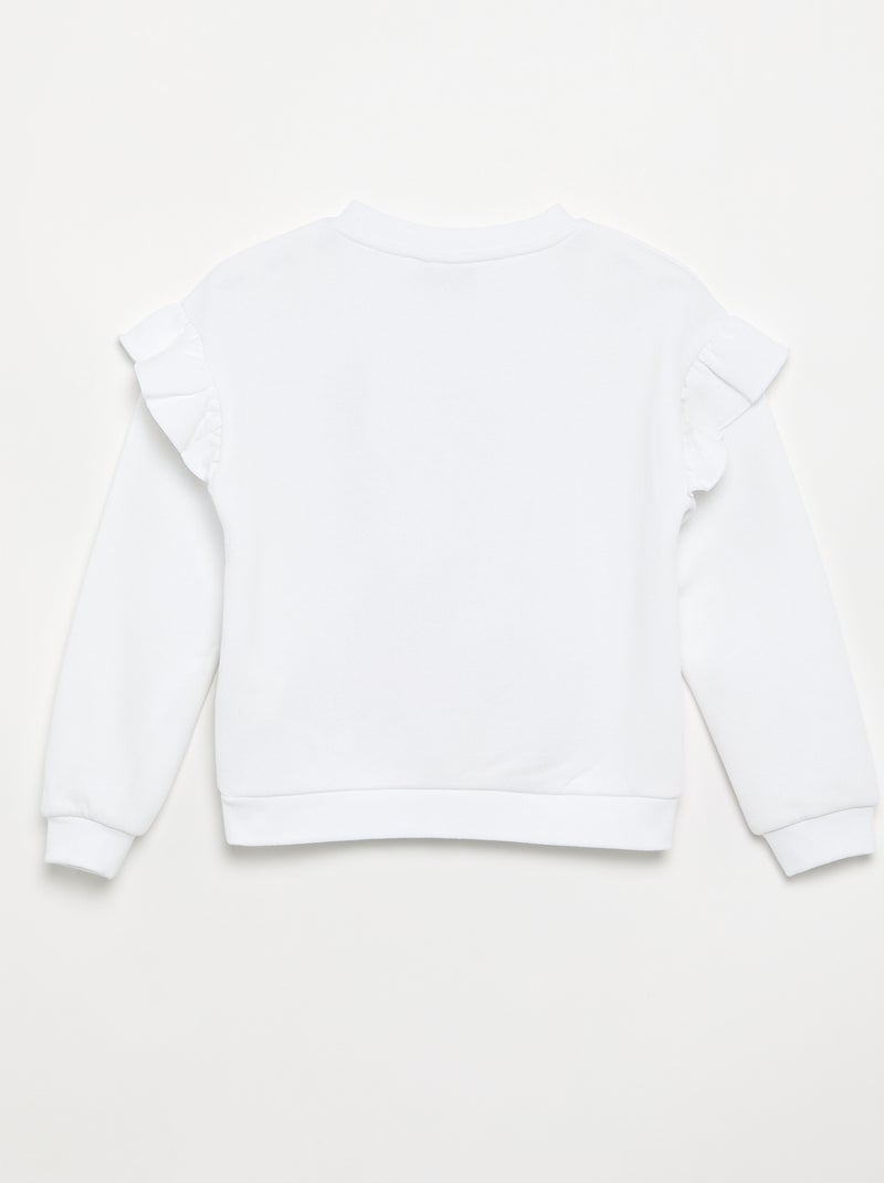 Sweatshirt 'Disney' met lange mouwen Wit - Kiabi