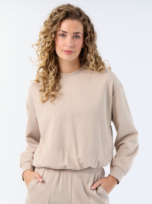 Sweatshirt met bolle pasvorm van french terry - Kiabi