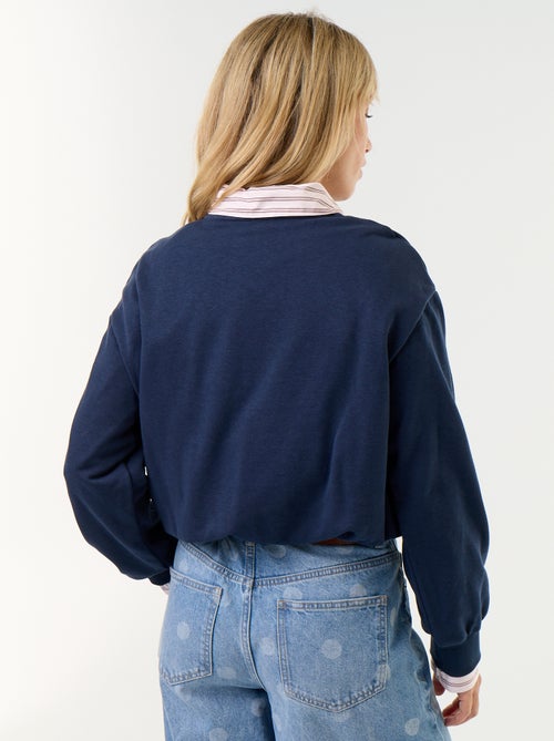 Sweatshirt met bolle pasvorm van french terry - Kiabi Sweatshirt met bolle pasvorm van french terry - Kiabi