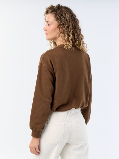 Sweatshirt met bolle pasvorm van french terry - Kiabi