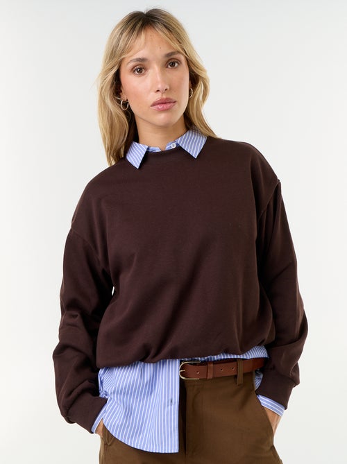 Sweatshirt met bolle pasvorm van french terry - Kiabi