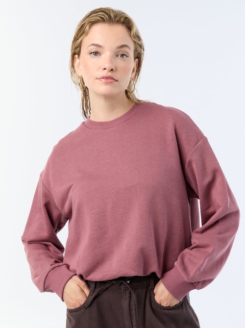 Sweatshirt met bolle pasvorm van french terry - Kiabi