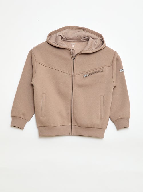 Sweatshirt met capuchon van fleece - Kiabi