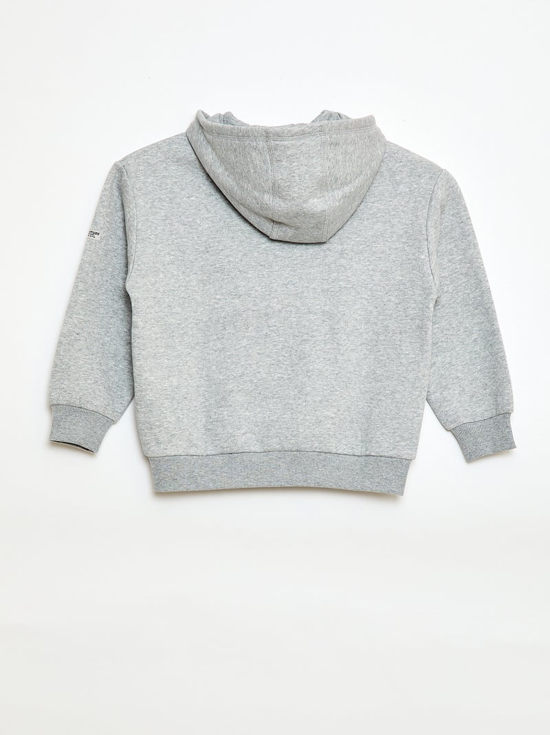 Sweatshirt met capuchon van fleece Grijs - Kiabi