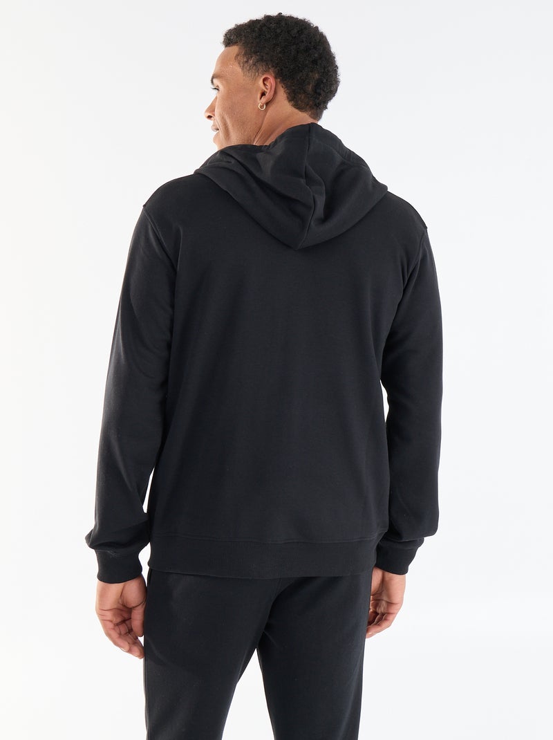 Sweatshirt met capuchon van French Terry Zwart - Kiabi