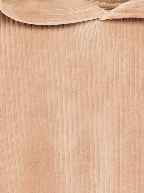 Sweatshirt met capuchon van geribde stof - Kiabi