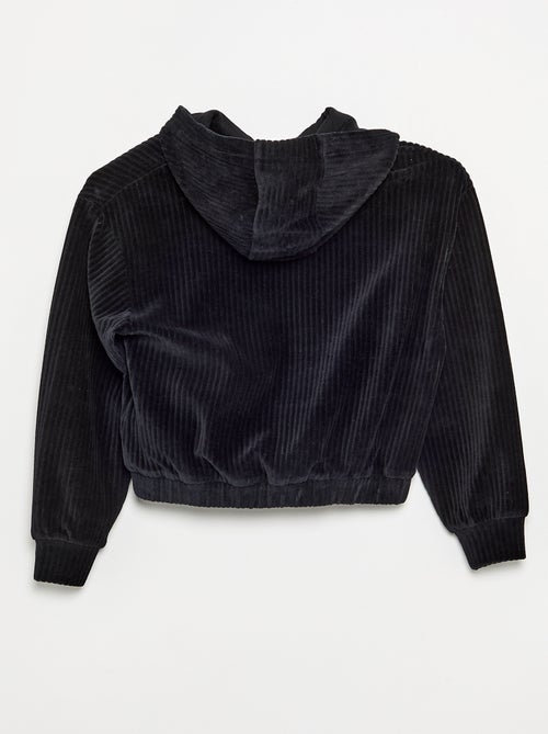 Sweatshirt met capuchon van geribde stof - Kiabi