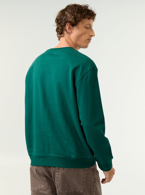 Sweatshirt met geborduurde opschriften in sportieve stijl - Kiabi
