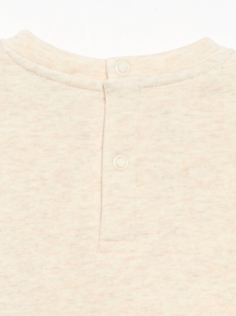 Sweatshirt met lange mouwen Biege - Kiabi