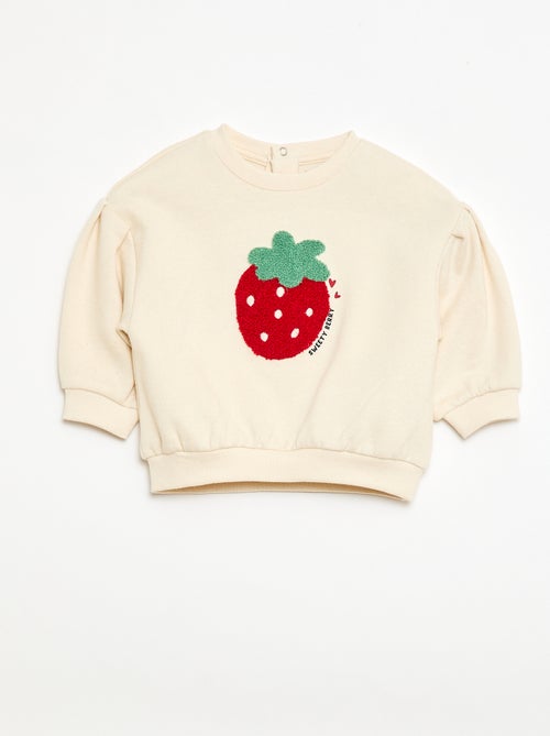 Sweatshirt met lange mouwen en badstof patch - Kiabi