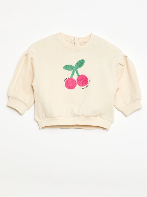 Sweatshirt met lange mouwen en badstof patch - Kiabi