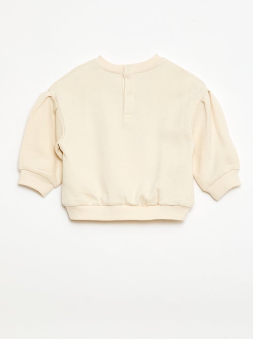 Sweatshirt met lange mouwen en badstof patch - Kiabi