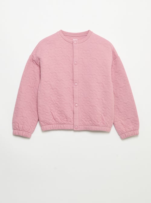 Sweatshirt met lange mouwen en drukknoopsluiting - Kiabi