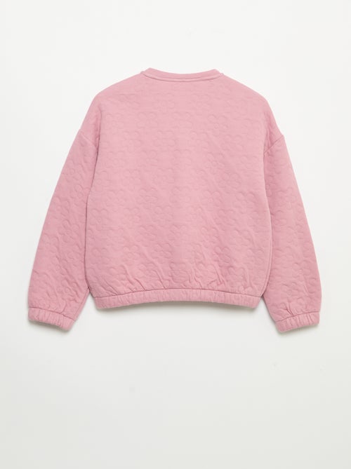 Sweatshirt met lange mouwen en drukknoopsluiting - Kiabi