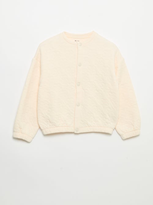 Sweatshirt met lange mouwen en drukknoopsluiting - Kiabi