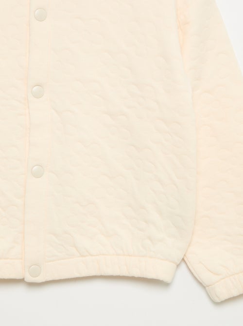 Sweatshirt met lange mouwen en drukknoopsluiting - Kiabi