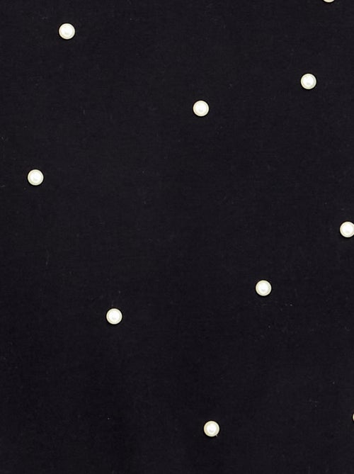 Sweatshirt met lange mouwen en parels - Kiabi