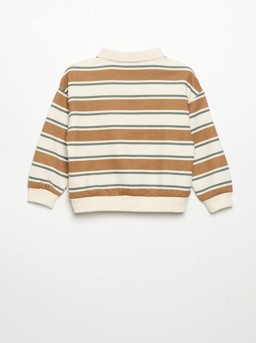 Sweatshirt met lange mouwen en polokraag - Kiabi