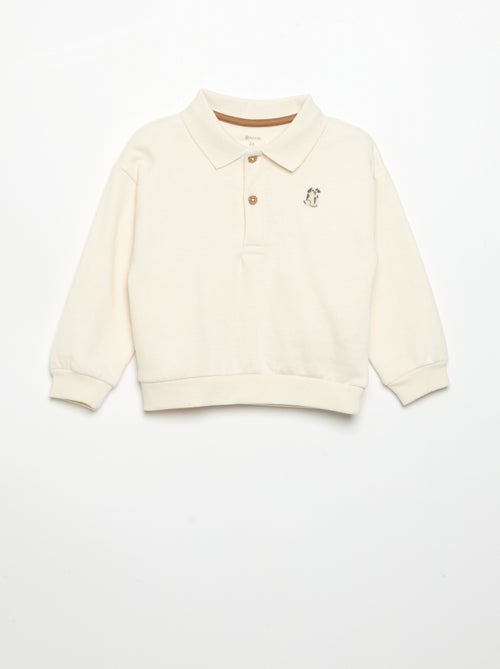 Sweatshirt met lange mouwen en polokraag - Kiabi
