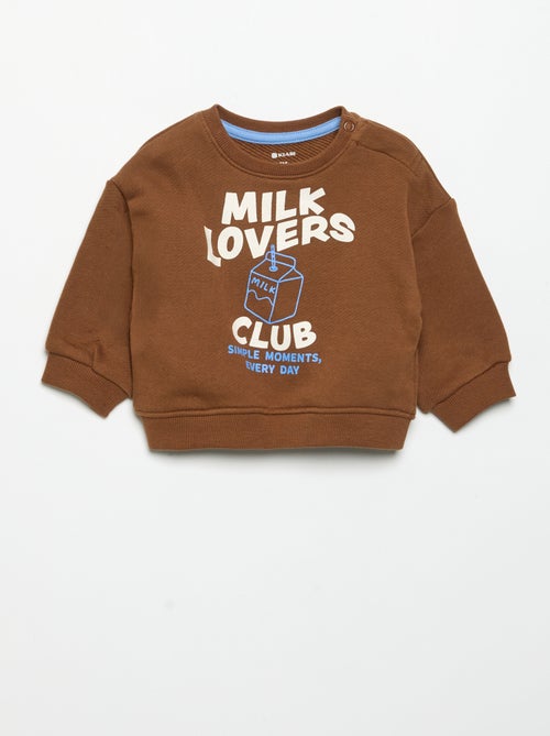 Sweatshirt met lange mouwen en print - Kiabi